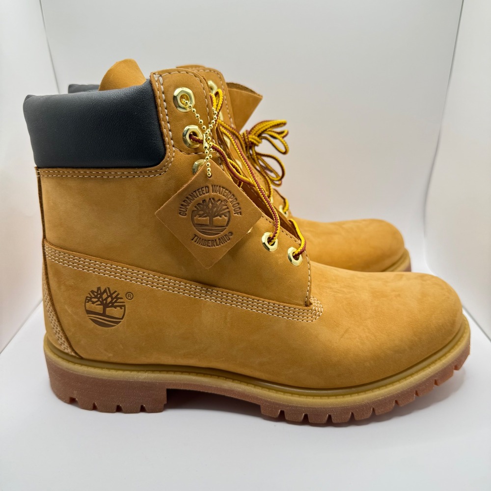 Timberland Premium 6 Inch Waterproof Boots Wheat Nubuck Mens 8.5 W 10061